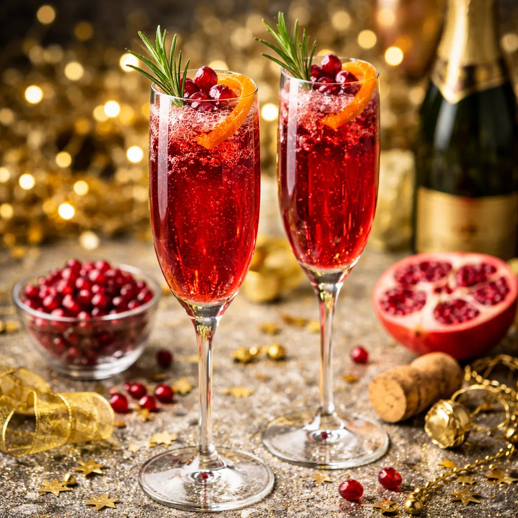 pomegranate prosecco sparkler