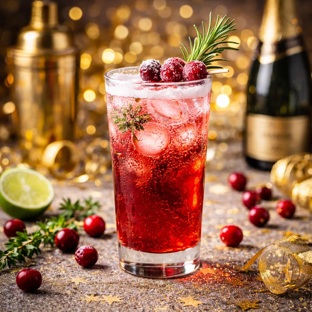 Sparkling Cranberry Vodka Cocktail