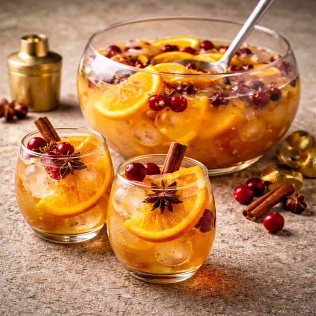 Spiced Rum Champagne Punch: A Bold & Bubbly New Year’s Celebration Cocktail