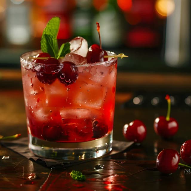 Cherry Bourbon Smash Recipe - A Refreshing Whiskey Cocktail