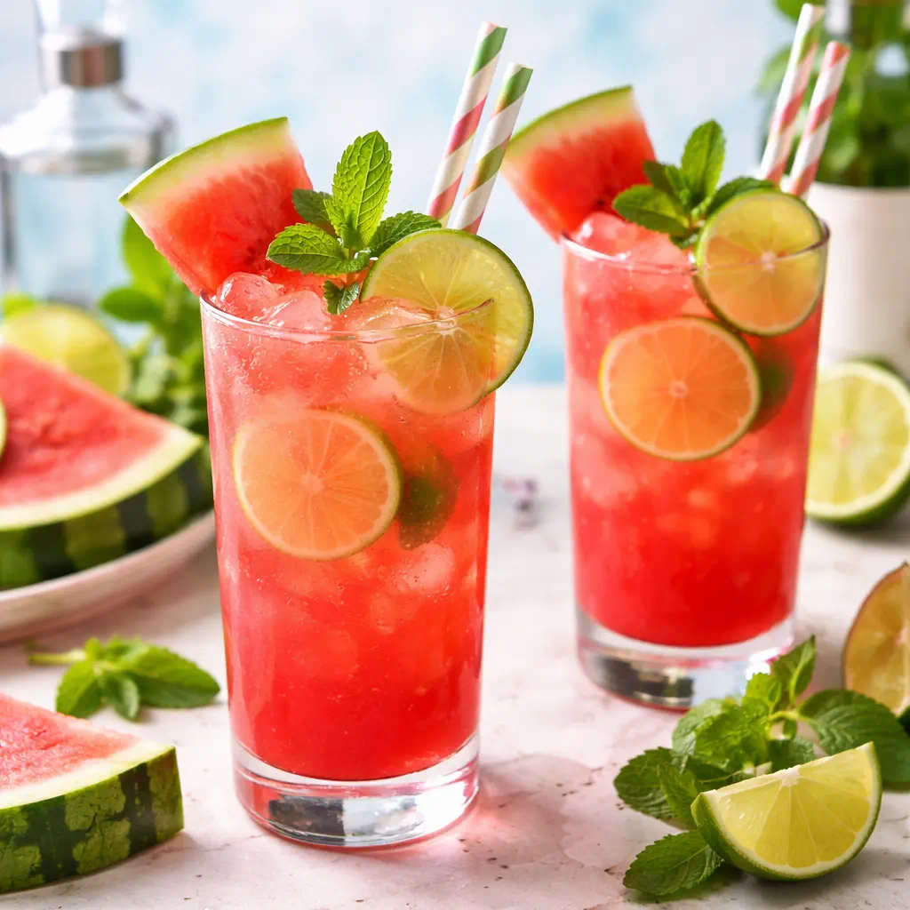 Watermelon Gin Sparkler Cocktail